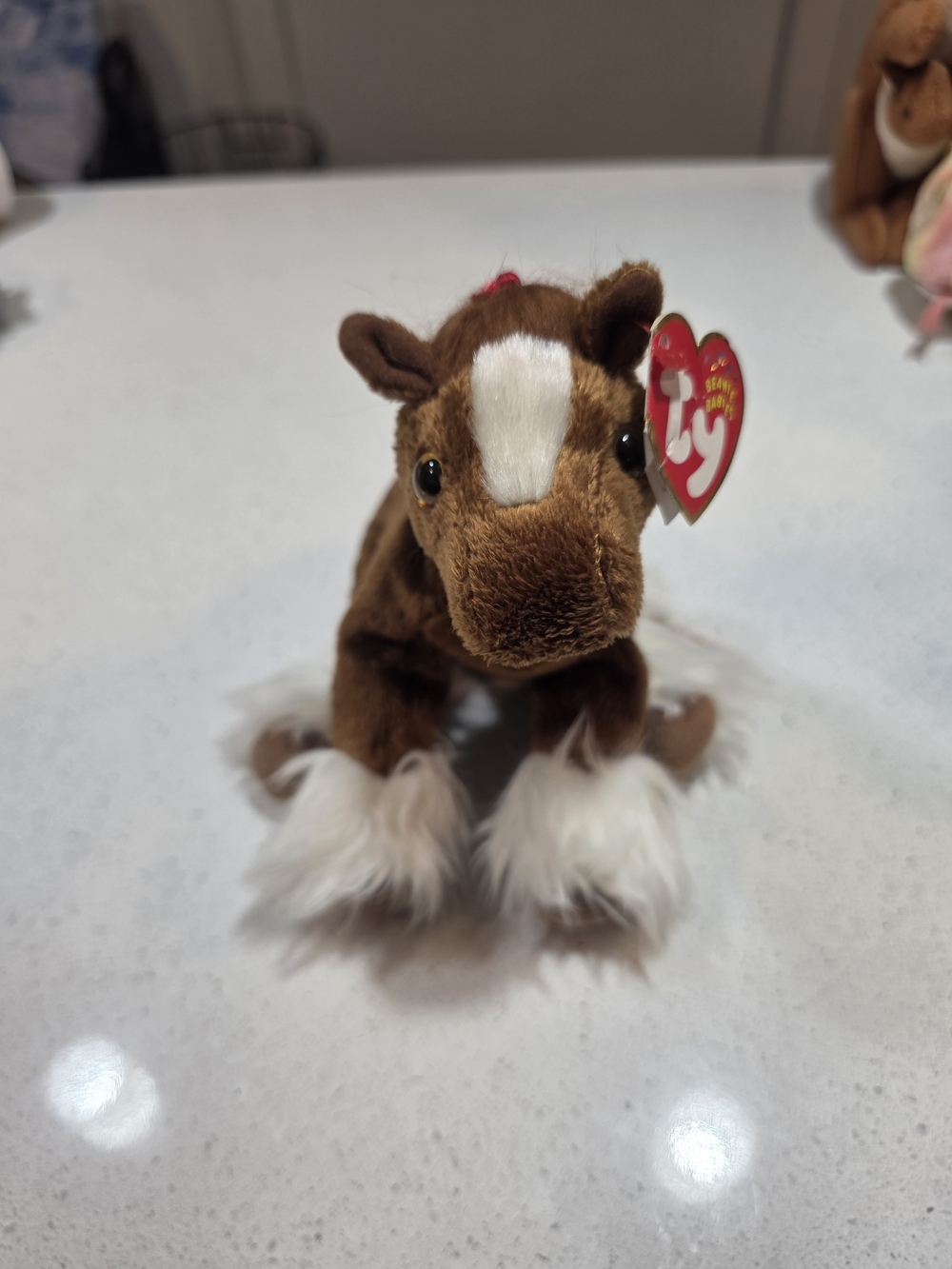 TY Plush Brown Pony with White Mane Small Plush Toy
